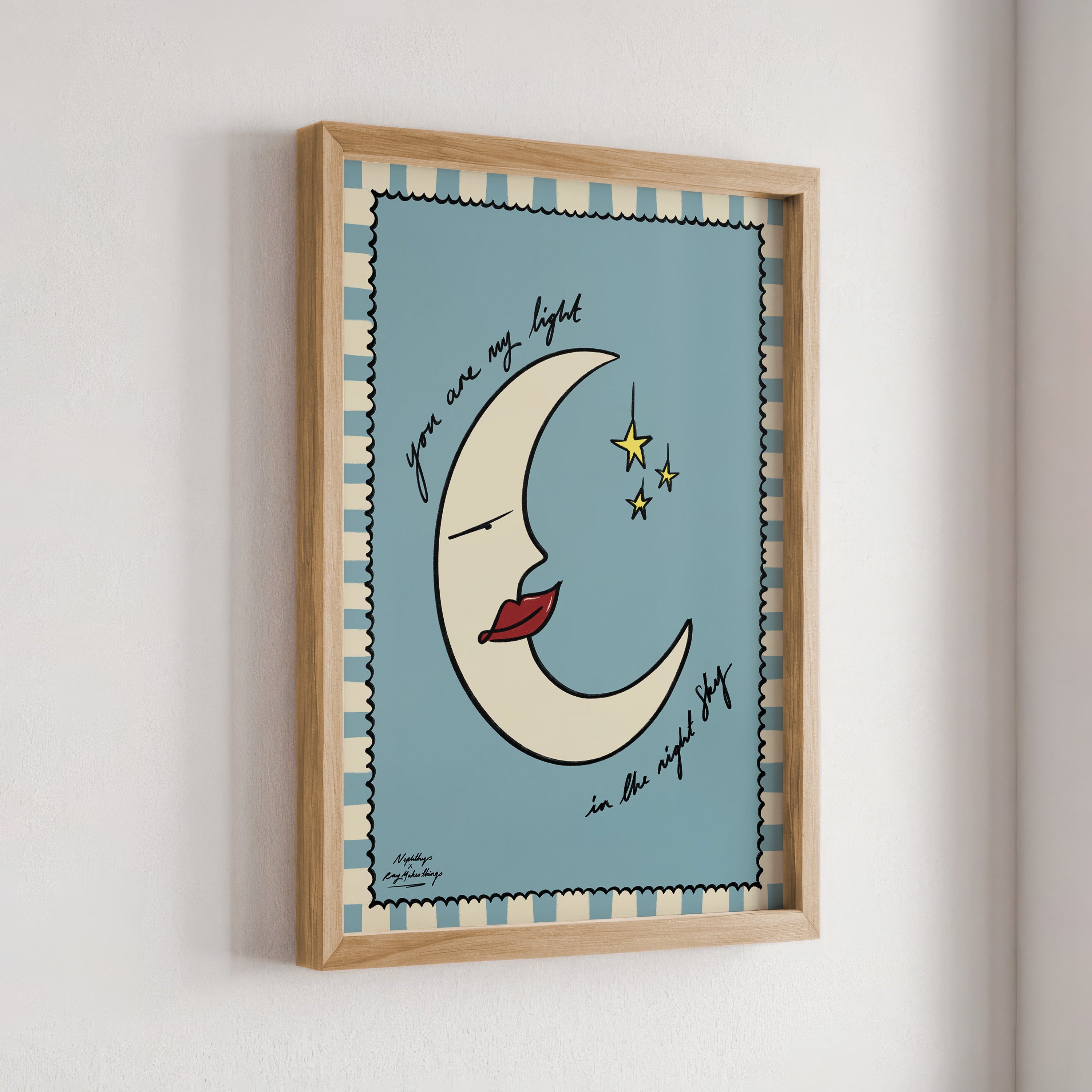 'You are my light in the night Sky' Print - A4