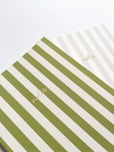 Load image into Gallery viewer, Striped Notebook with Contrast Color: A6 / Green
