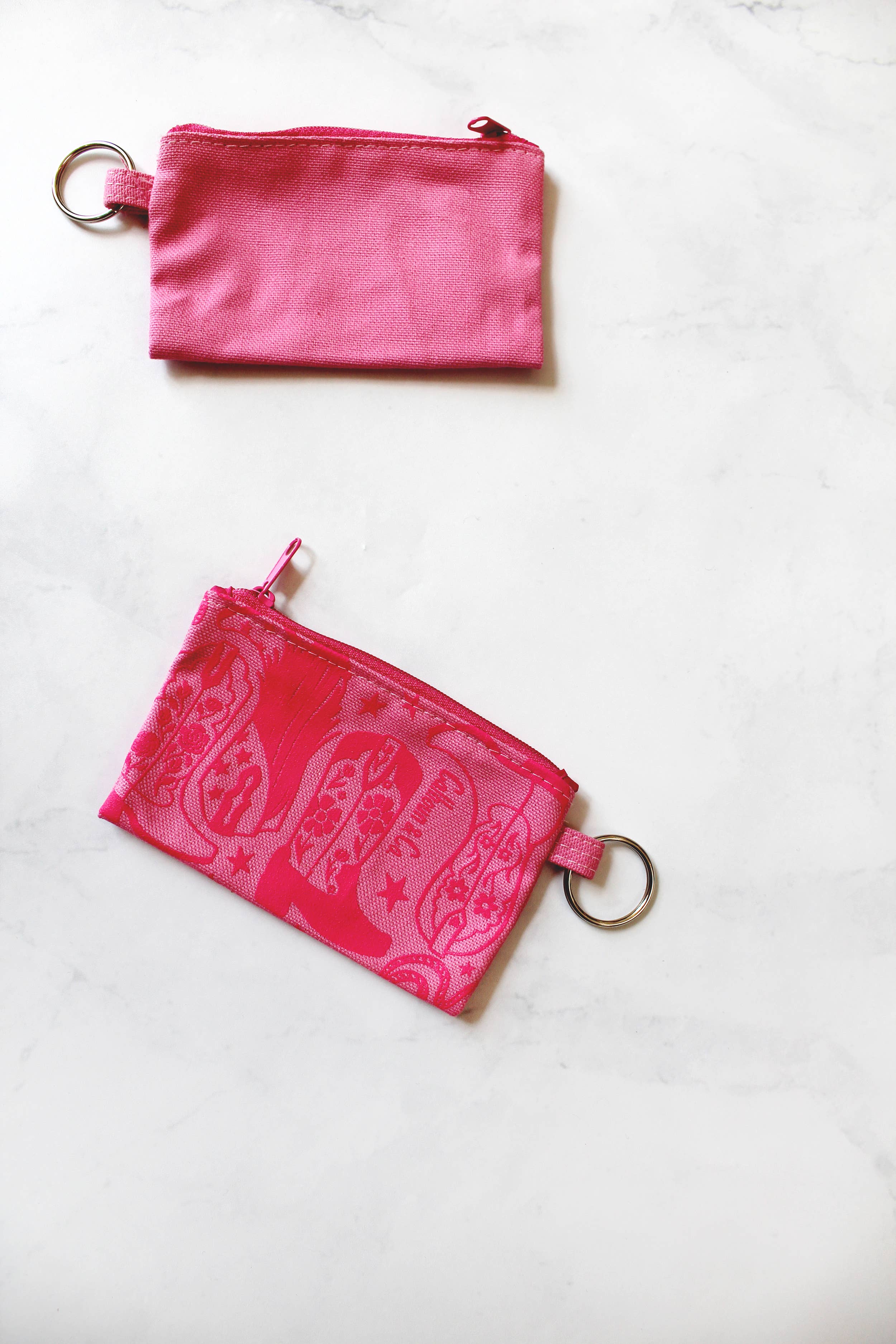 Howdy Cowgirl Zipper Card Pouch with Keyring 