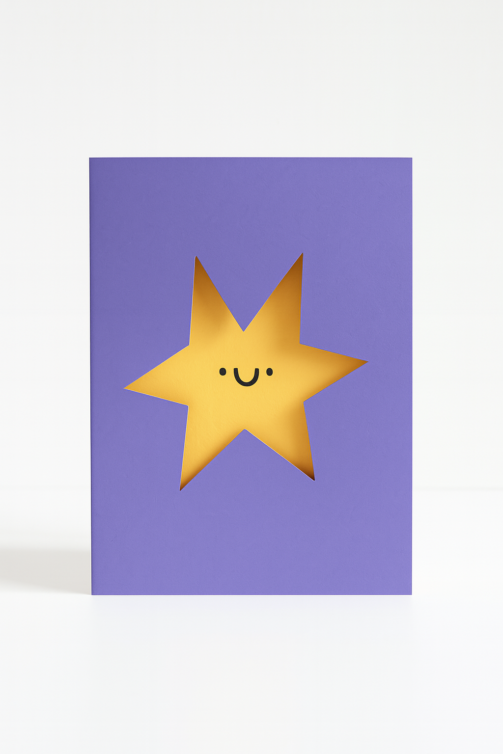 Star Shaped Greeting Card - Happy - Cute - Fun - Kids