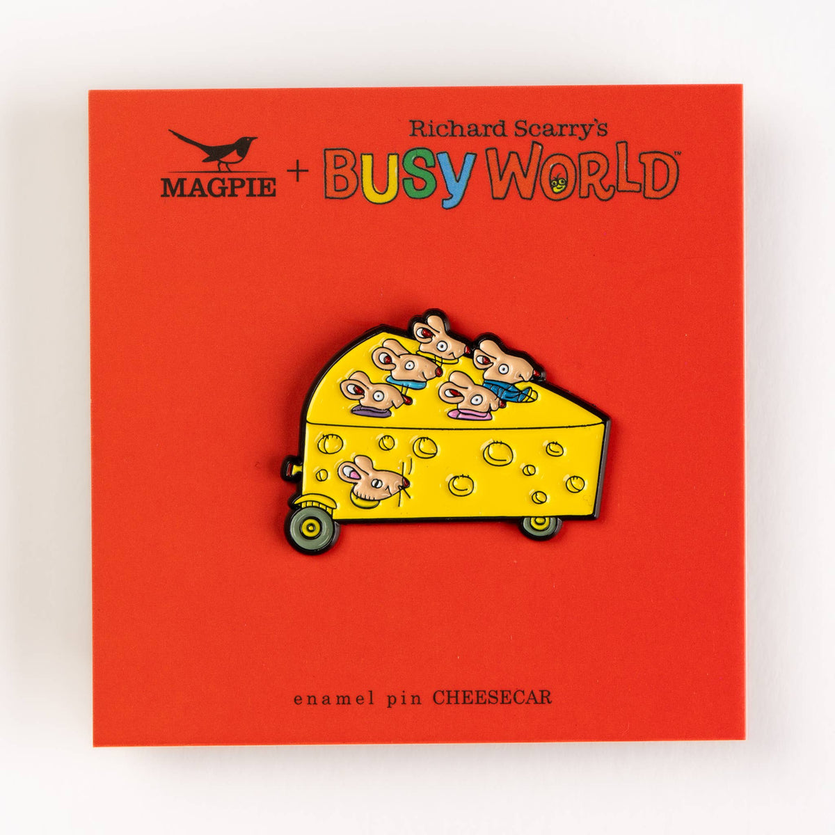 Magpie x Richard Scarry Cheesecar enamel pin, photo 2