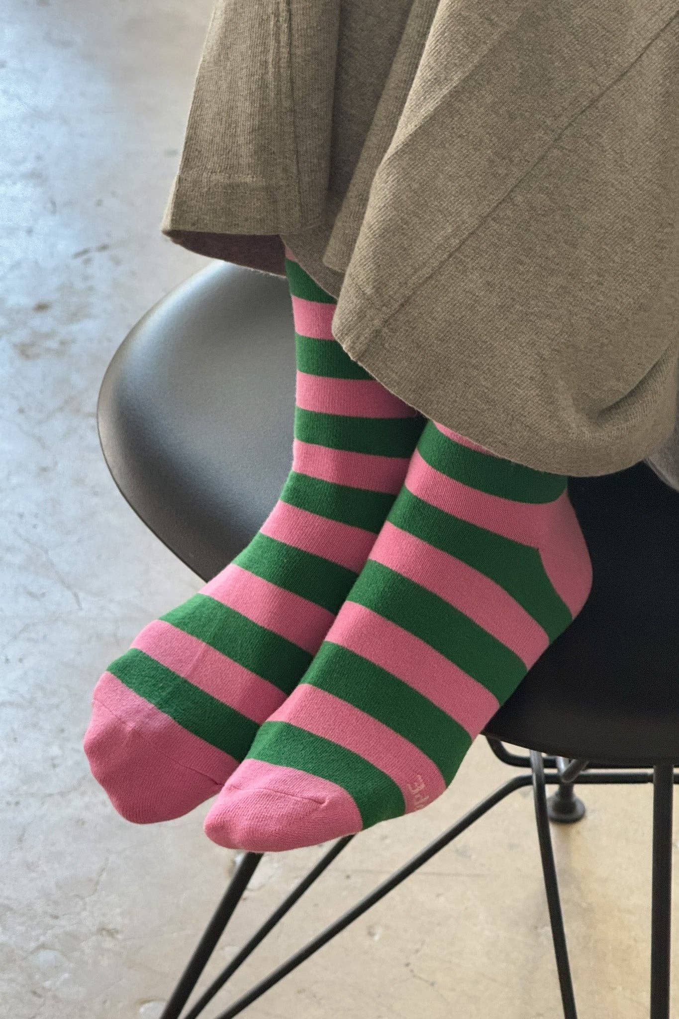 Le Bon Shoppe Wide Wally Socks - Navy Stripe