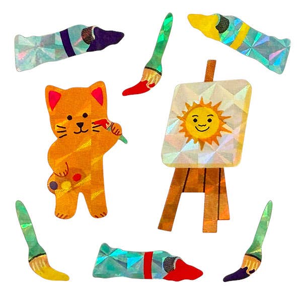 Artist Cat Sticker Sheets
