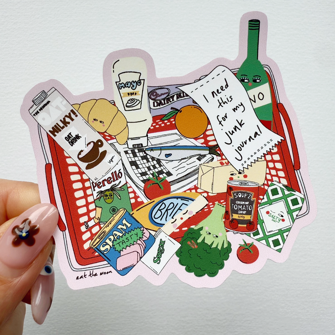 Grocery Basket Vinyl Sticker