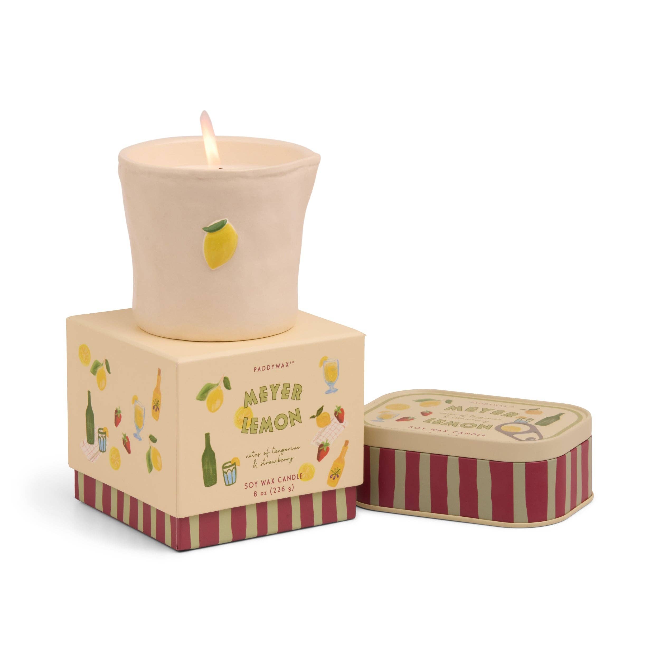 Paddywax Bistro Meyer lemon candle, lifestyle shot