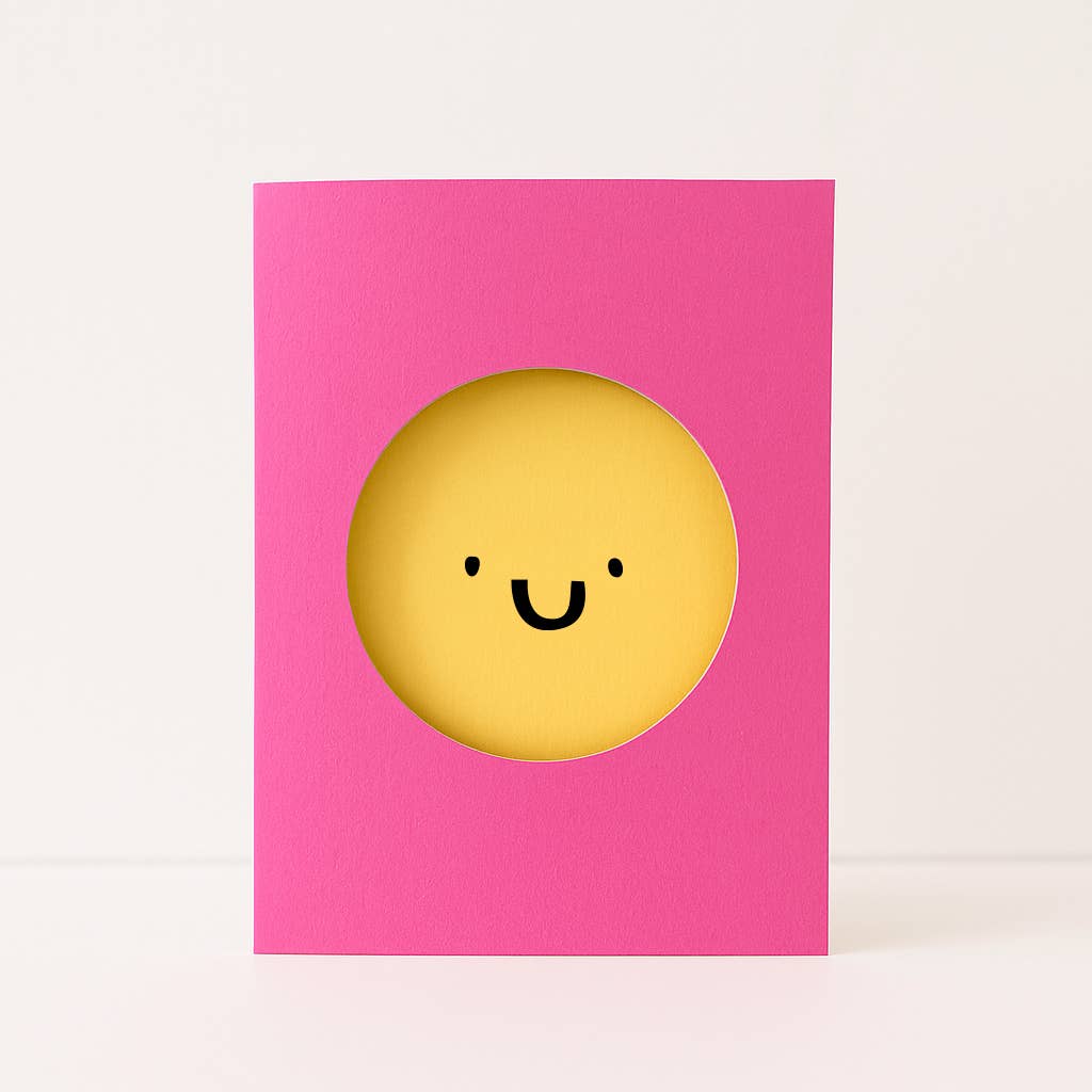 Die-Cut Happy Face Birthday Card