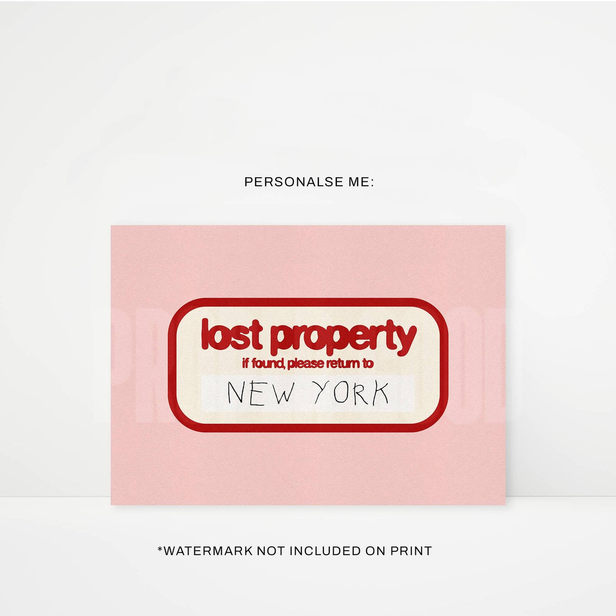 Personalised NYC Art Print – Lost in New York