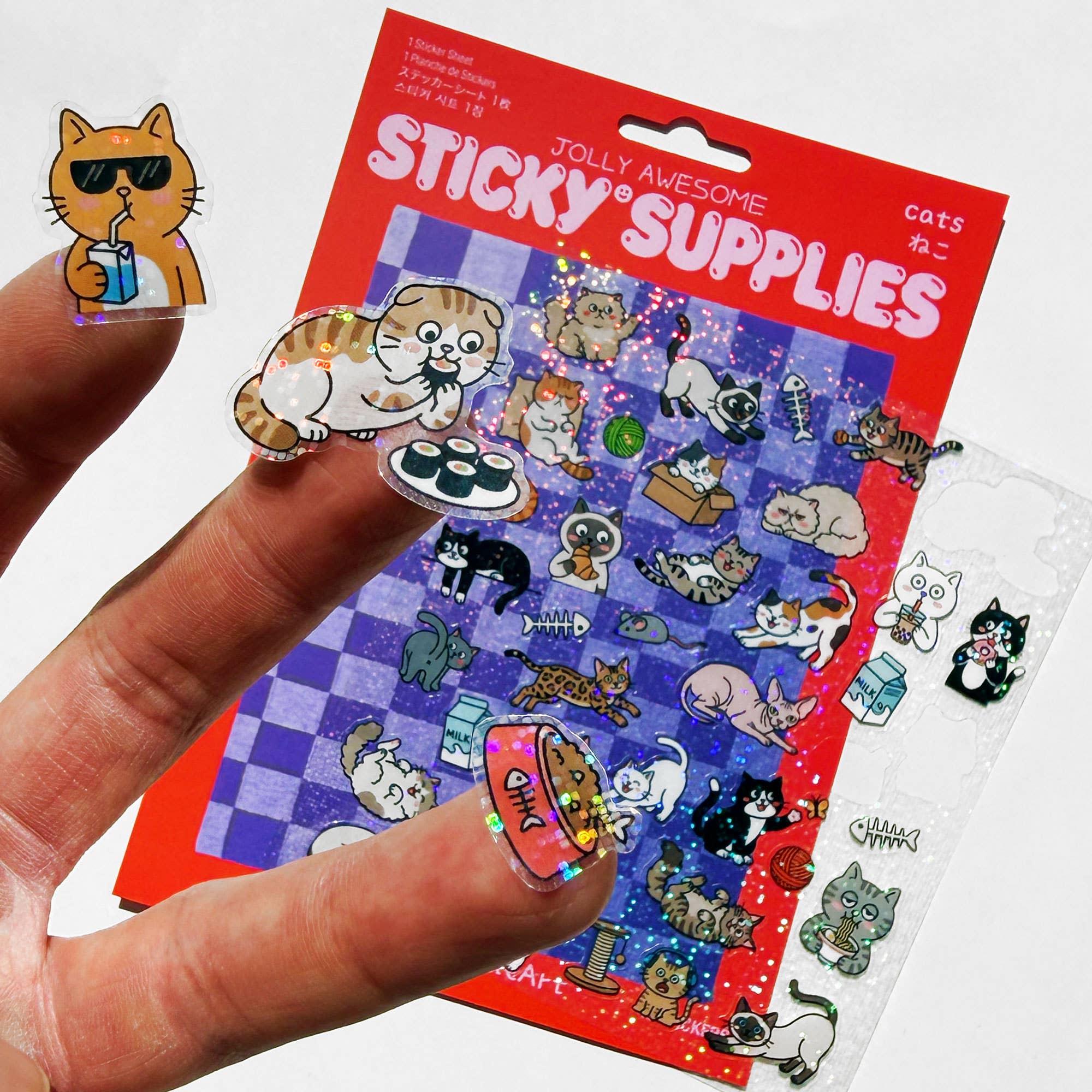 CATS A5 HOLOGRAPHIC STICKER SHEET