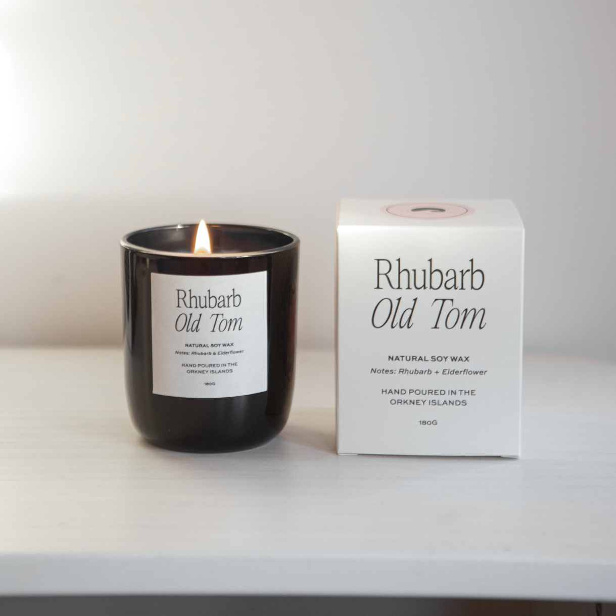 Moonshine Candle Co Rhubarb Old Tom Soy Candle