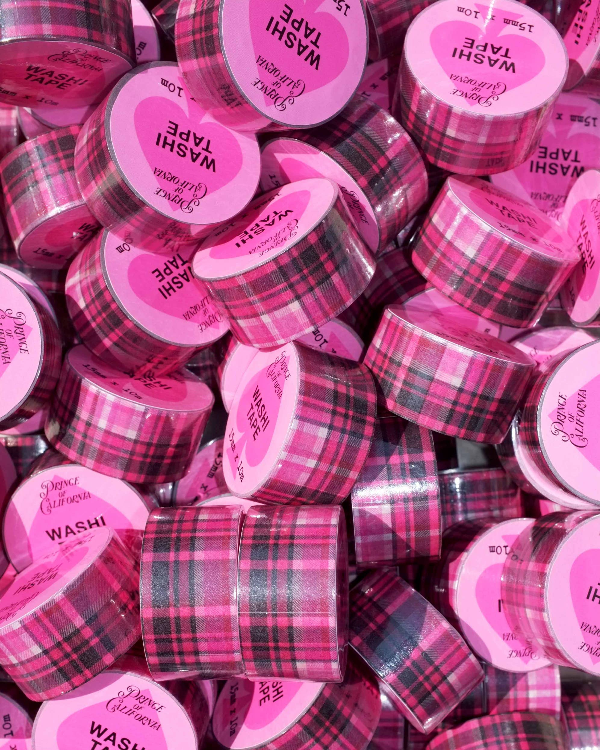 Prince of California XL Pink Tartan Washi Tape
