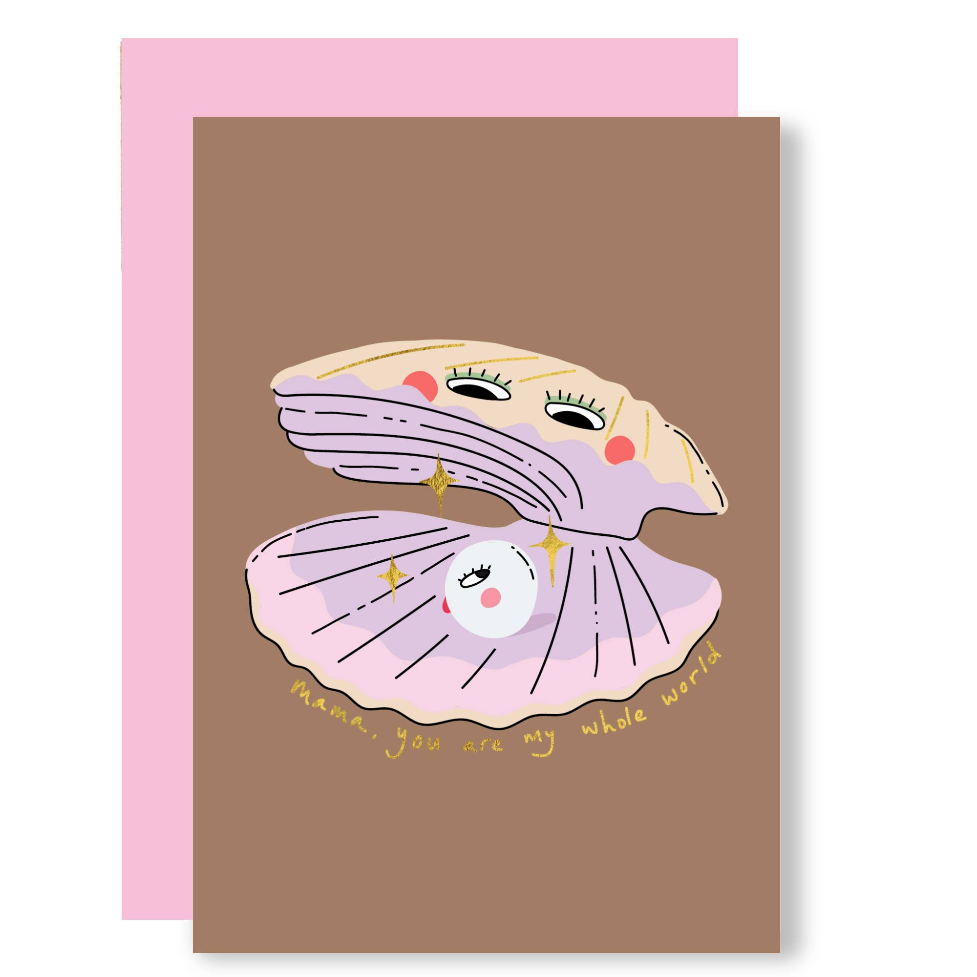 Mother's Day - mama my whole world gold foil
