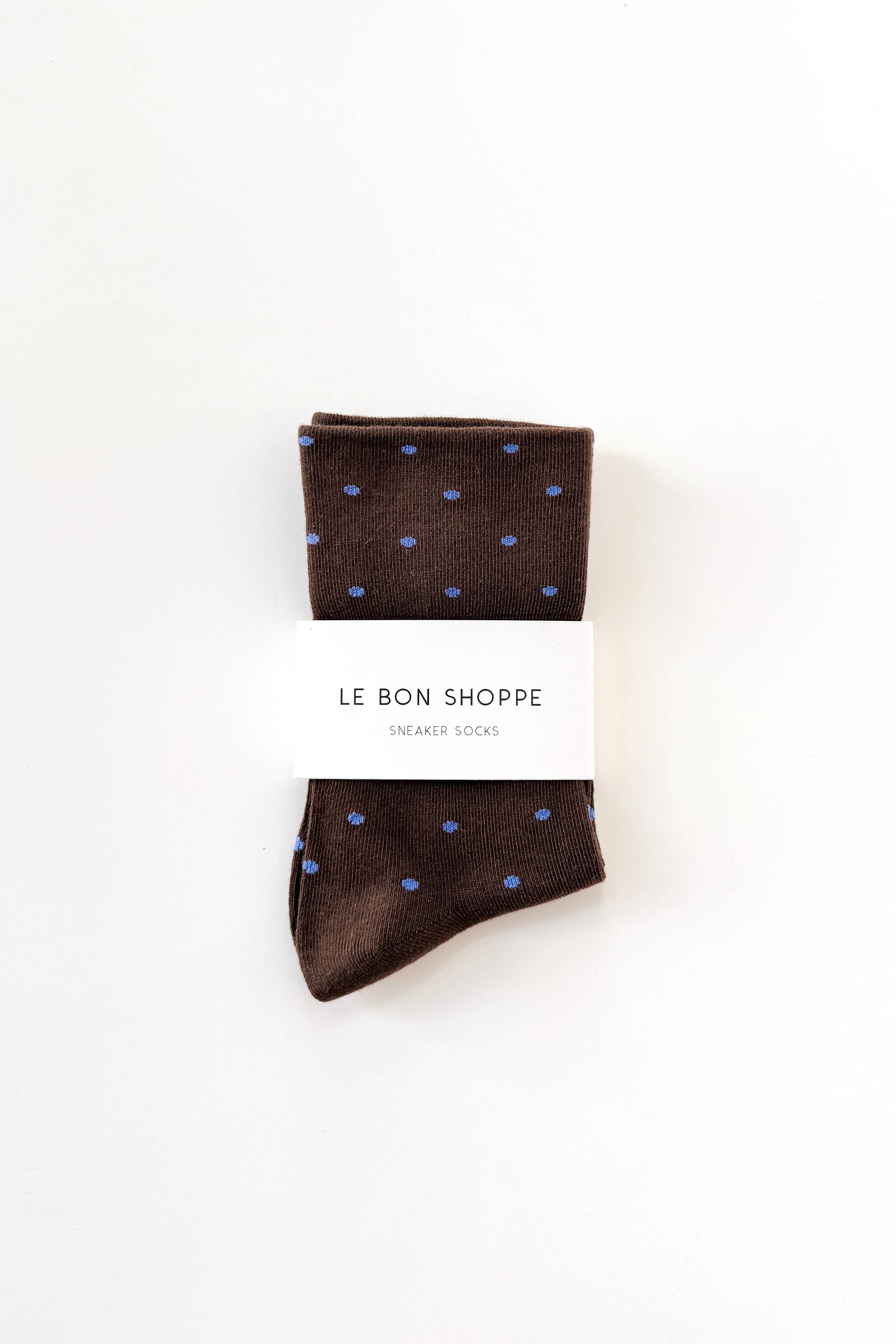 Patterned Sneaker Socks - POLKA DOT - BLUE/NAVY