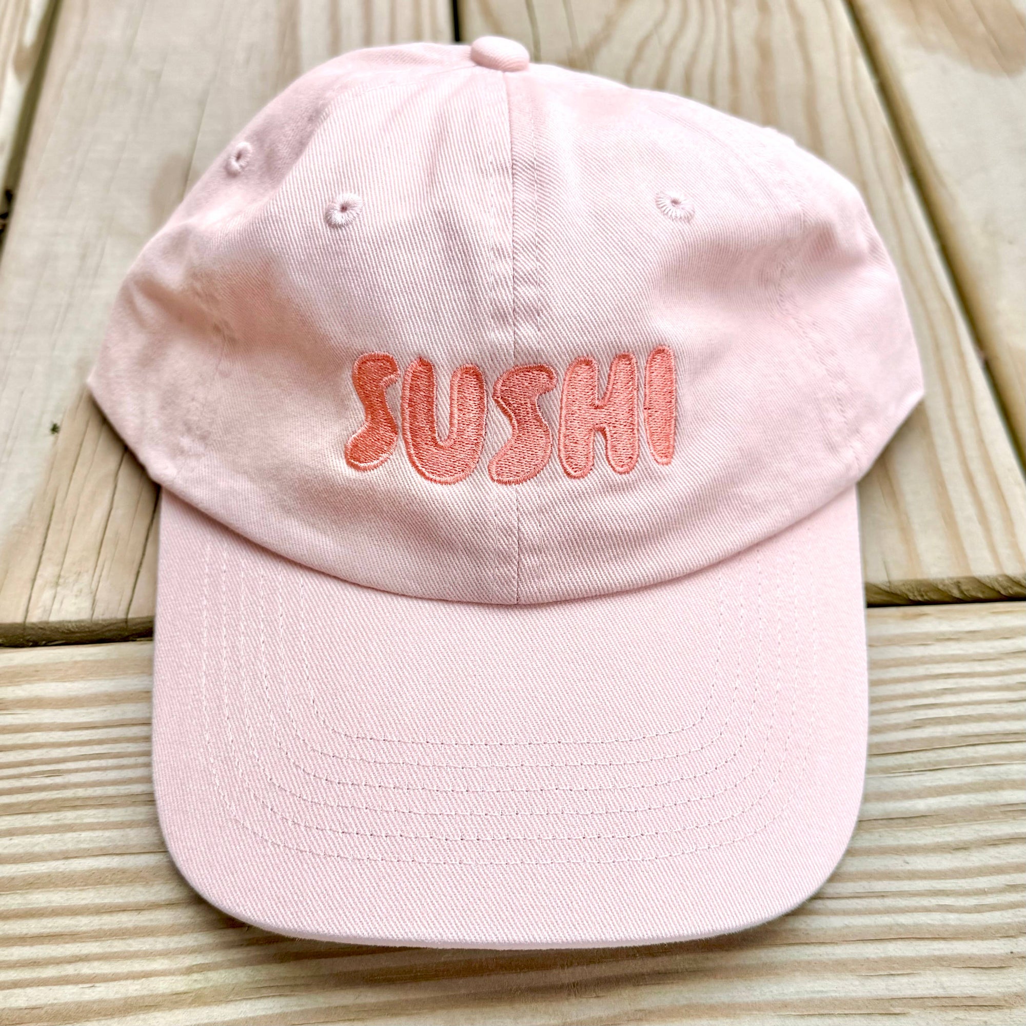 Sushi foodie Baseball Cap Dad Hat pink salmon