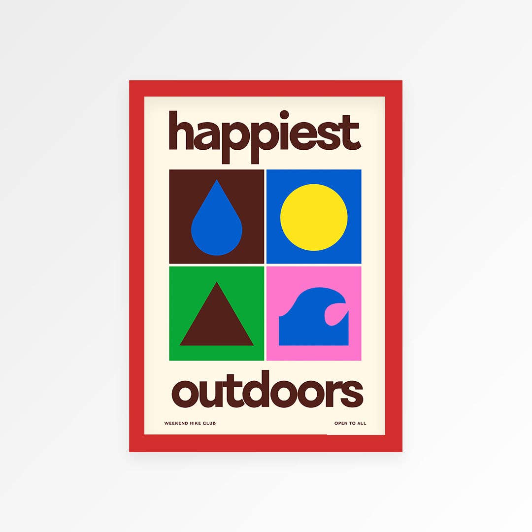 Happiest Outdoors print A5 styled shot