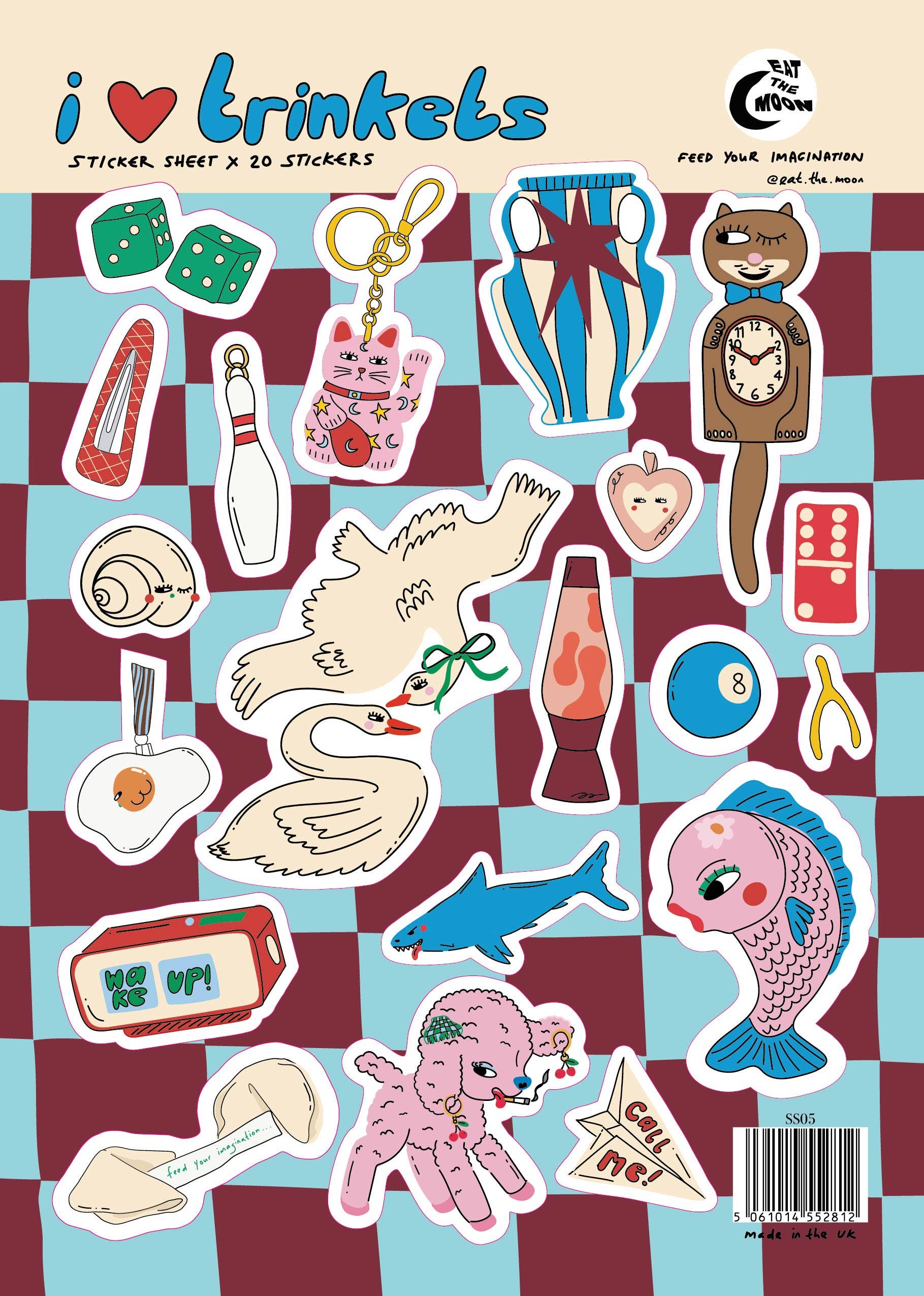 Eat The Moon A5 Sticker Sheet -