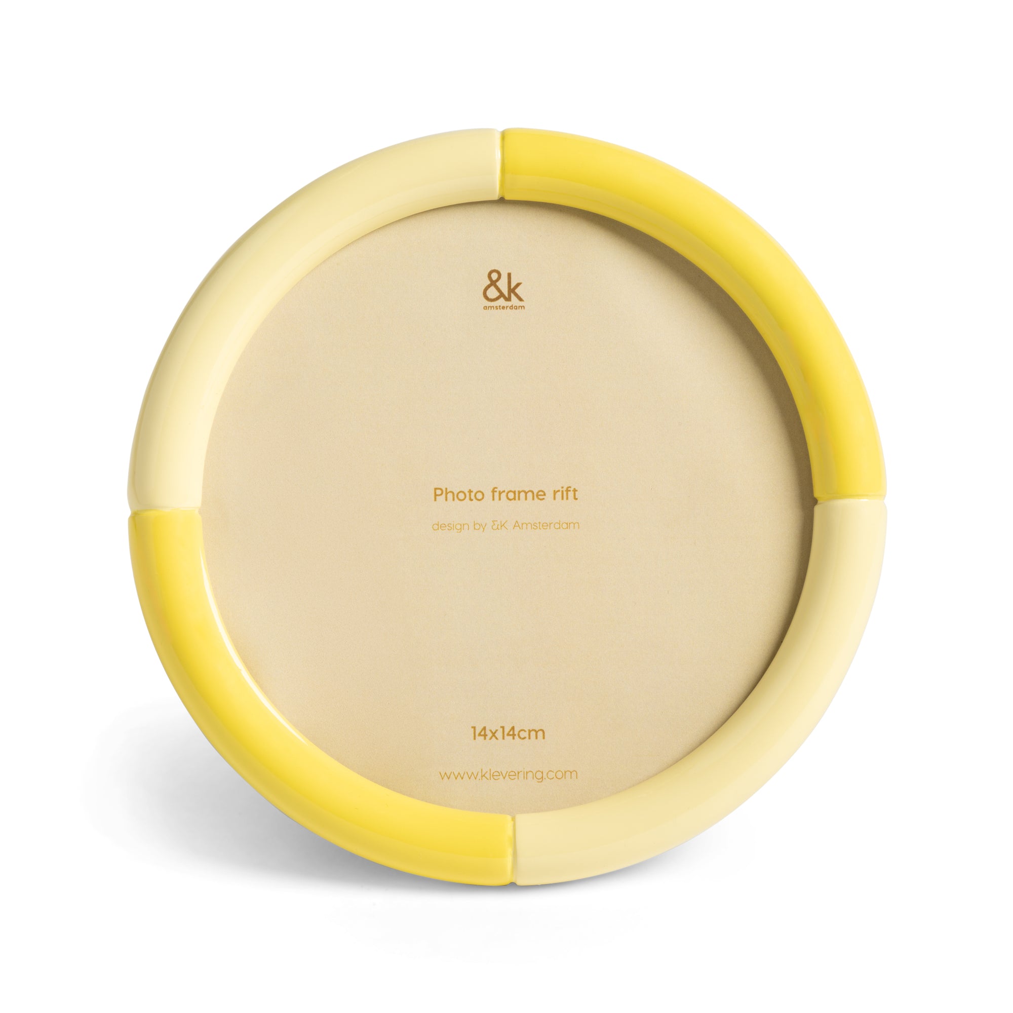 &K Amsterdam Photo Frame Round Yellow
