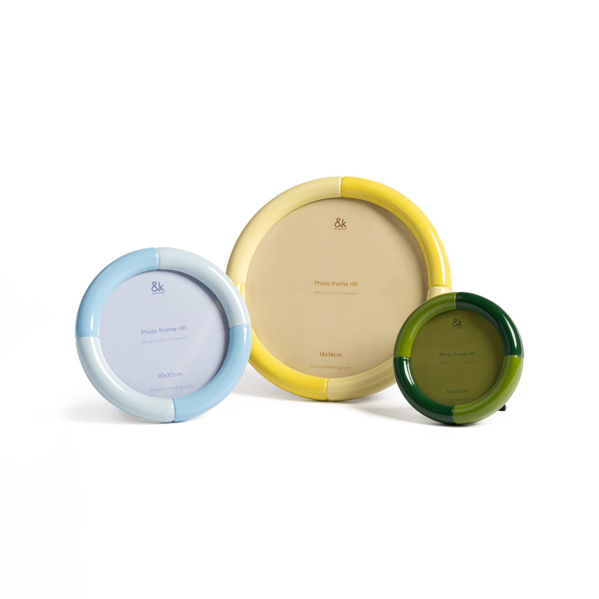 &K Amsterdam Photo Frame Round Yellow
