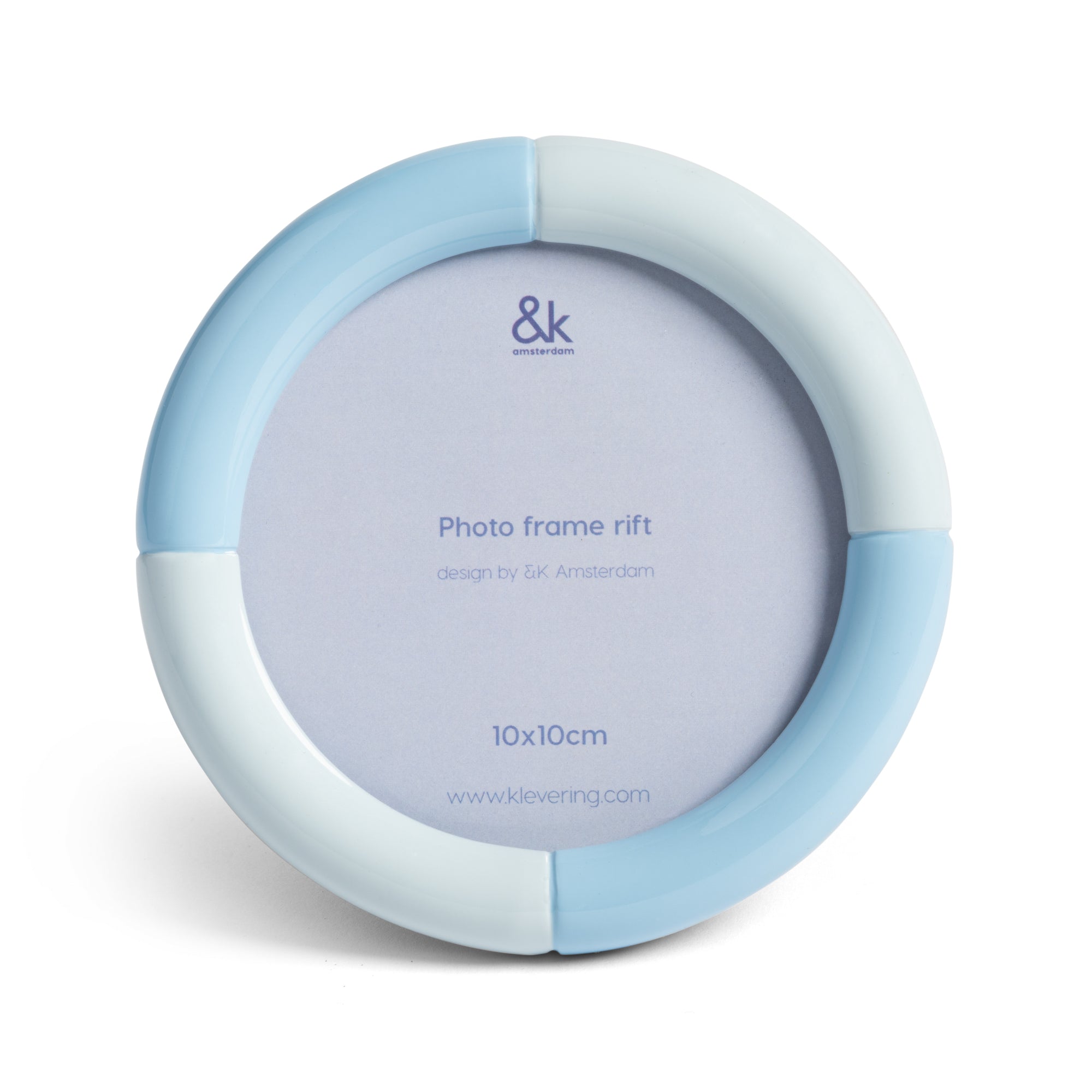 &K Amsterdam Photo Frame Round Ice Blue