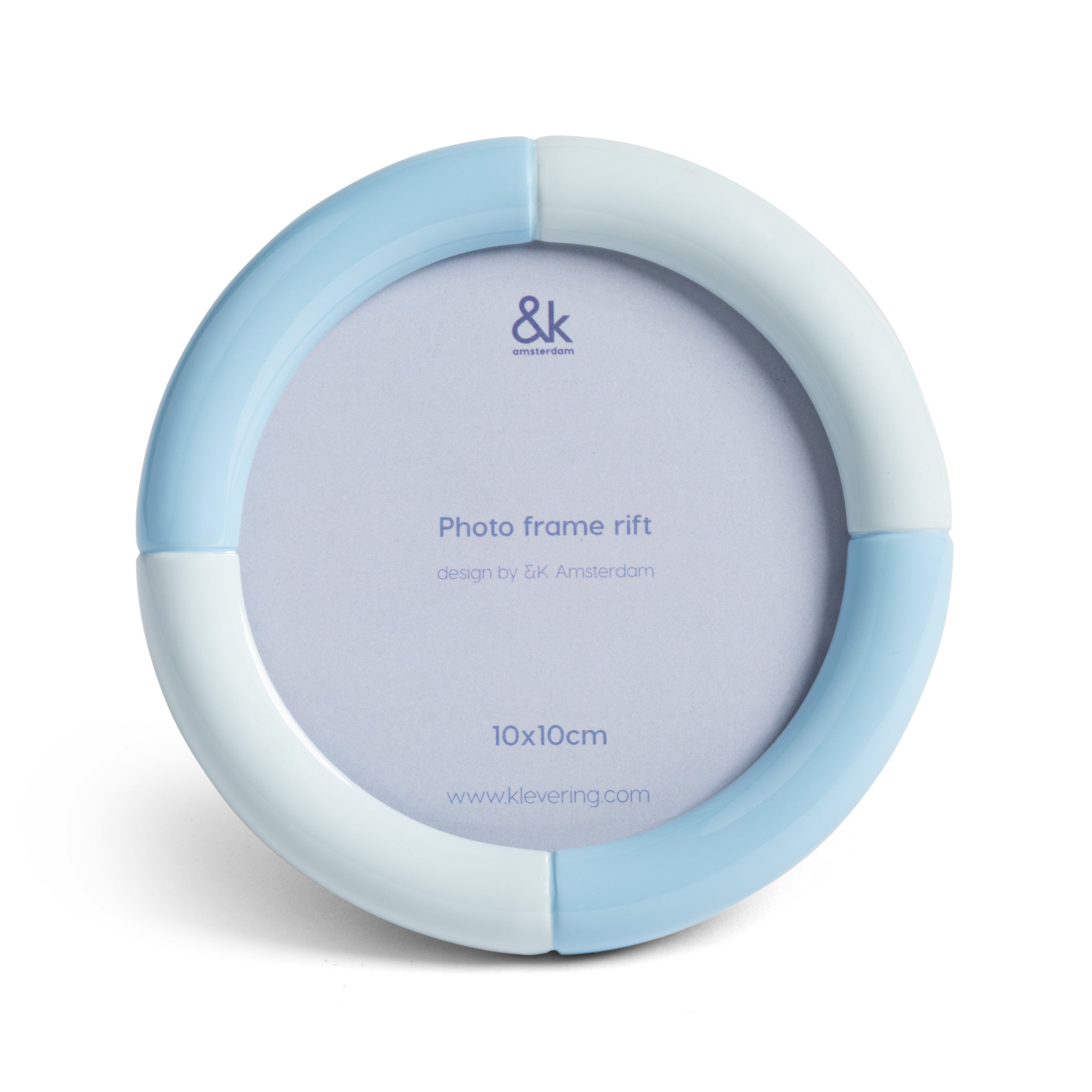 &K Amsterdam Photo Frame Round Ice Blue