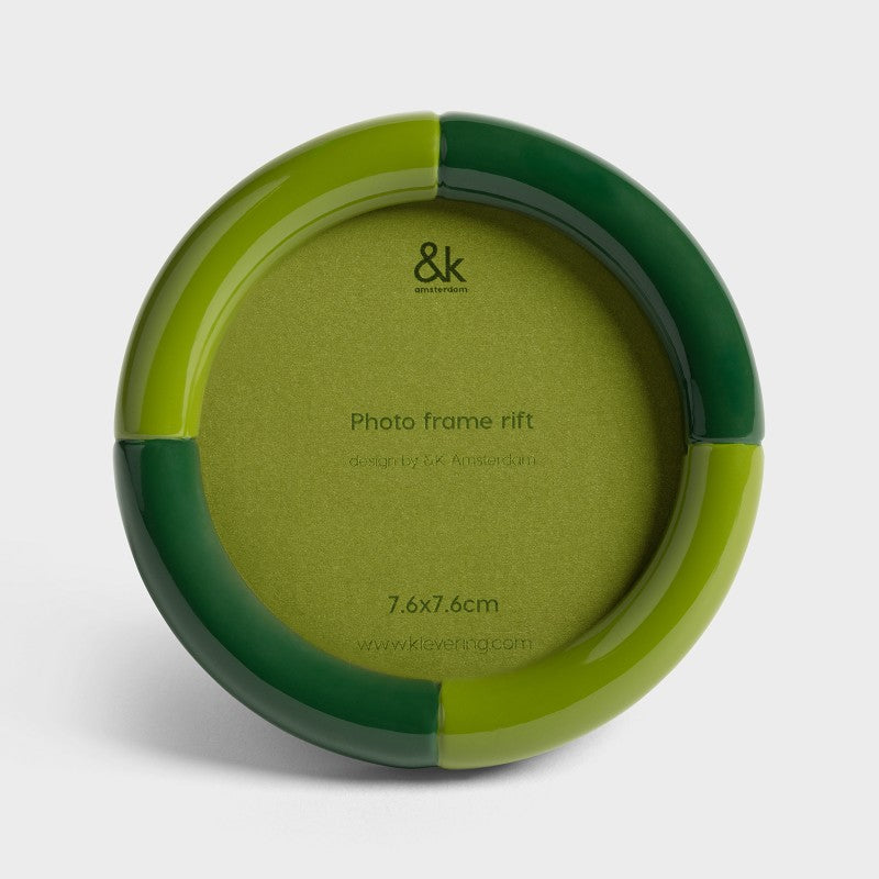 &K Amsterdam Photo Frame Rift Round - Green