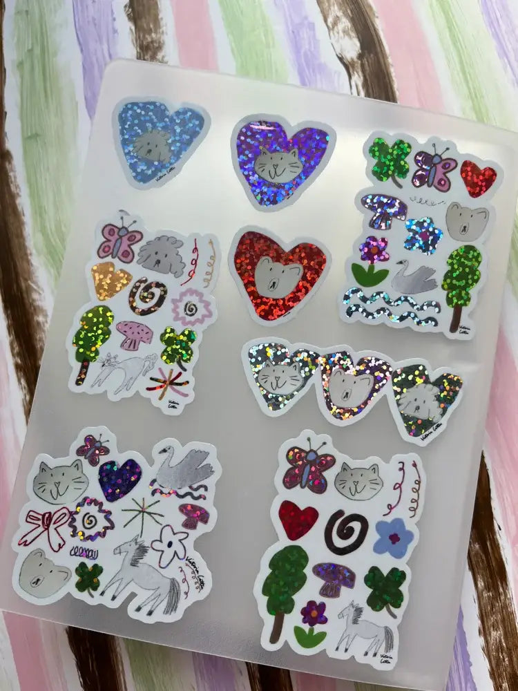 All the animal pals world glitter sticker