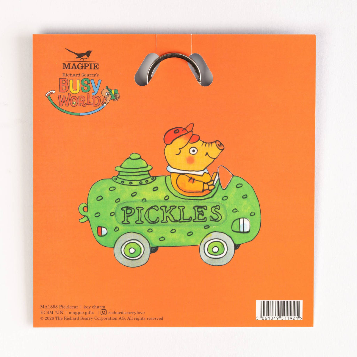 Magpie x Richard Scarry Picklecar key charm, photo 3