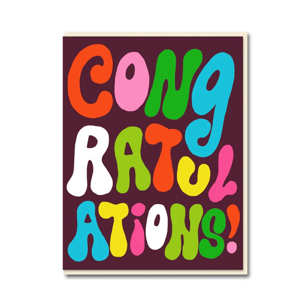 Congratulations Card - 1973 Modern Love Store Glasgow