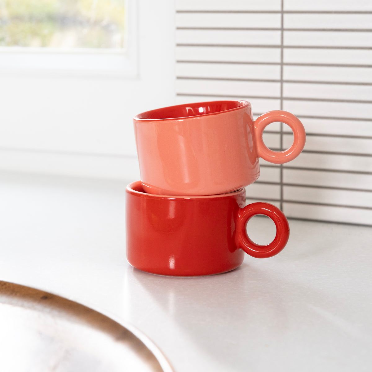 &K Amsterdam Mug Chiquito Red Set of 2