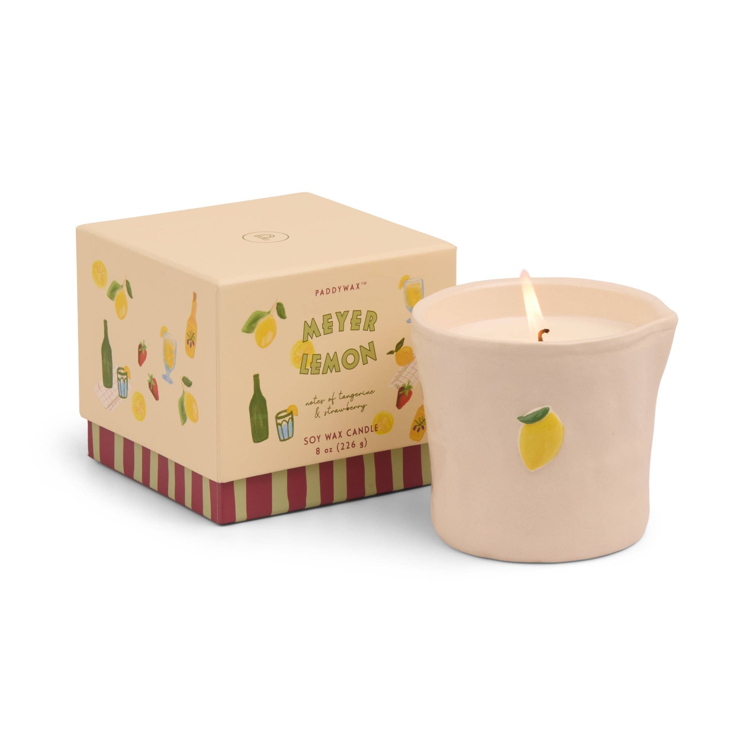Paddywax Bistro Meyer lemon ceramic candle, detail