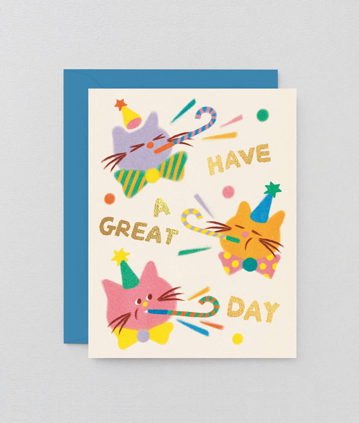 Cat Celebration kids birthday greetings card by Wrap