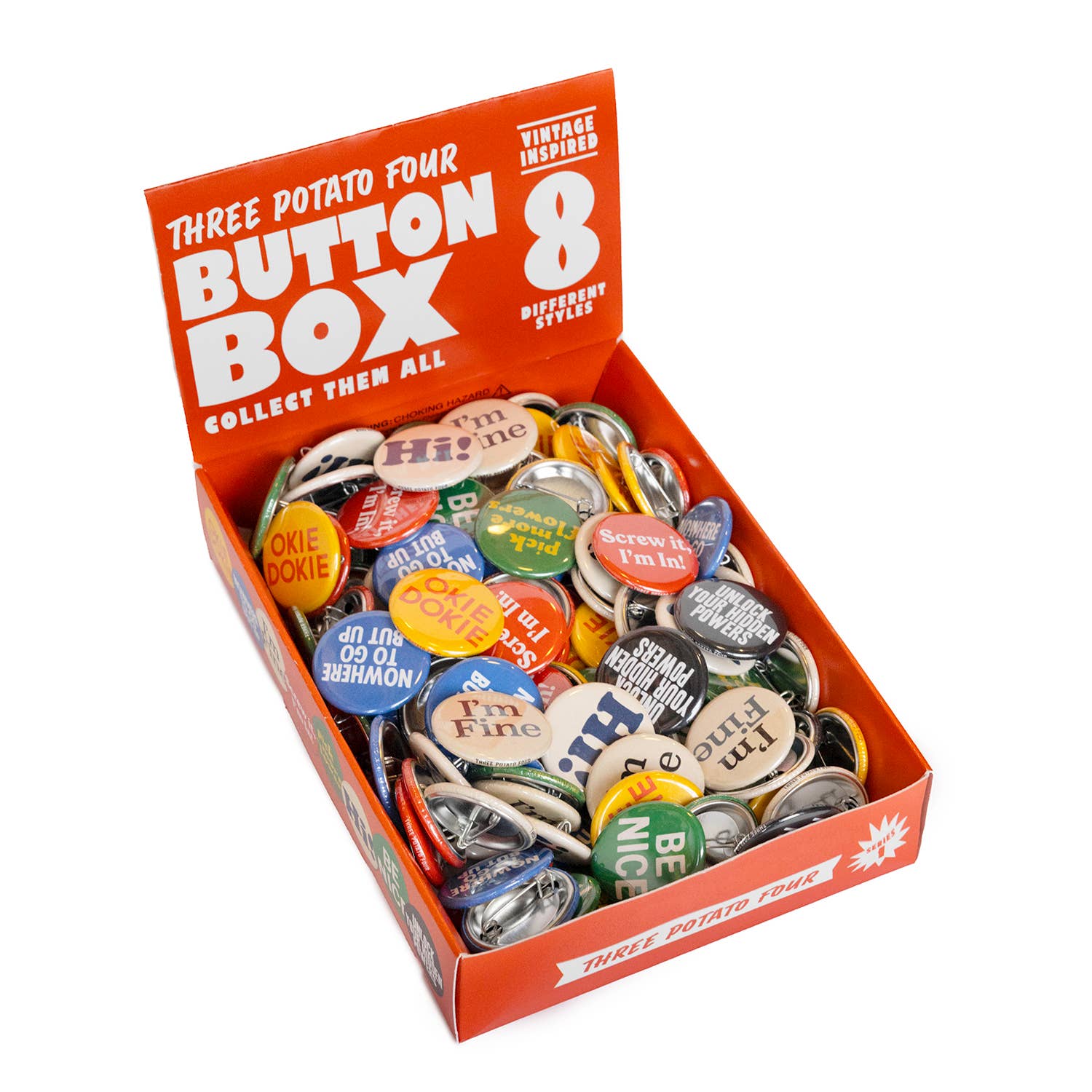 Three Potato Four Button Box Series 1 - detail shot