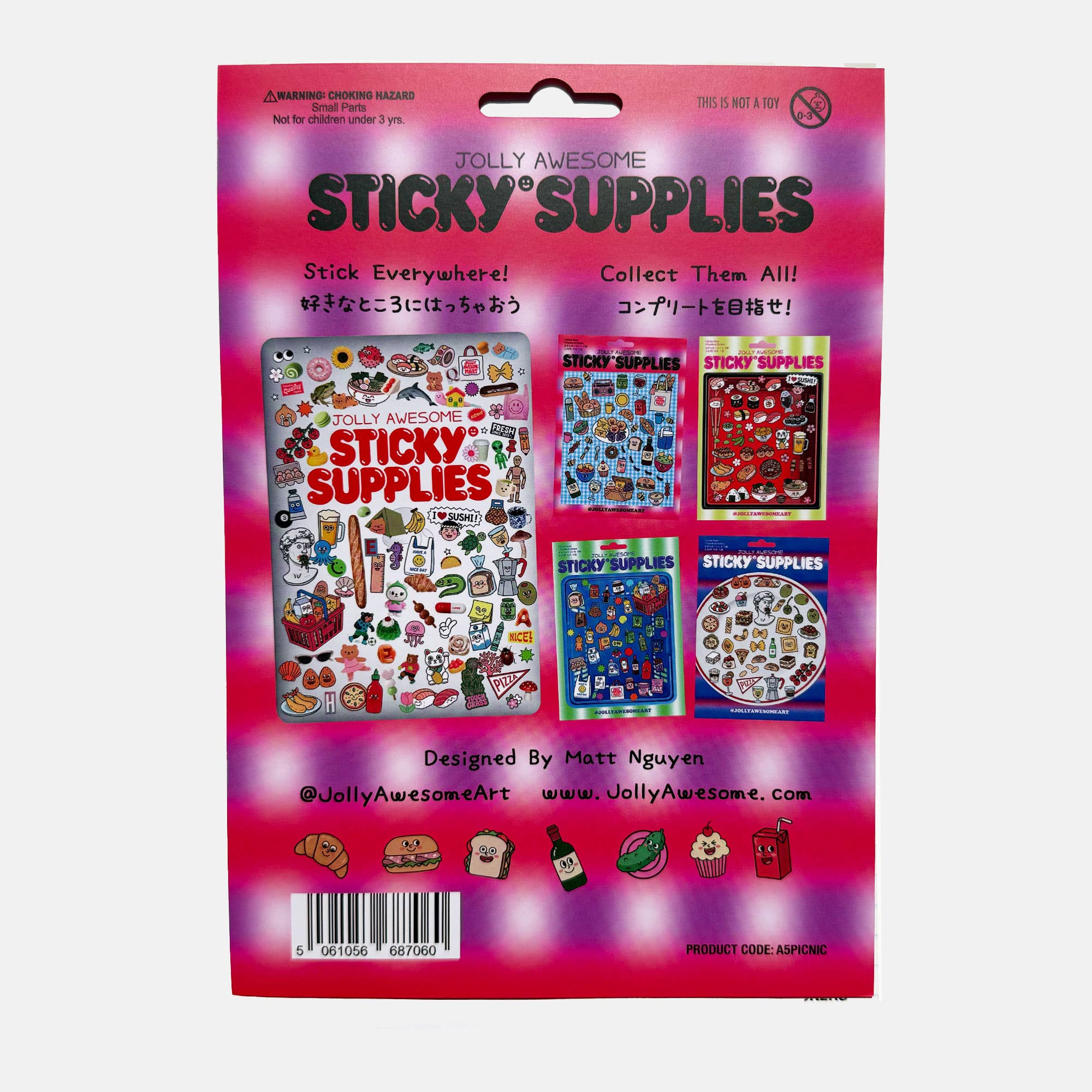 PICNIC A5 HOLOGRAPHIC STICKER SHEET