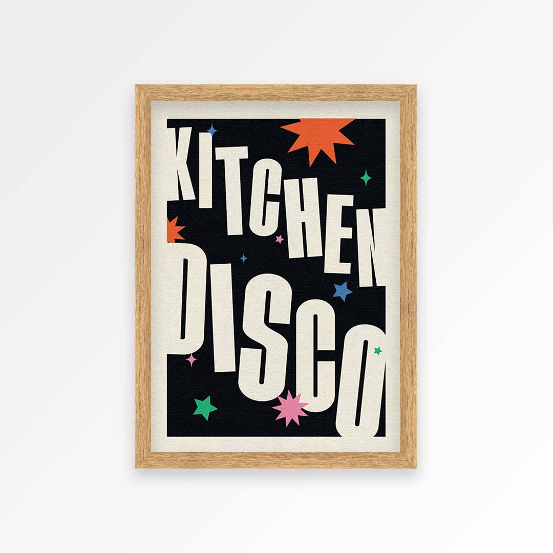 Kitchen Disco print on gallery wall