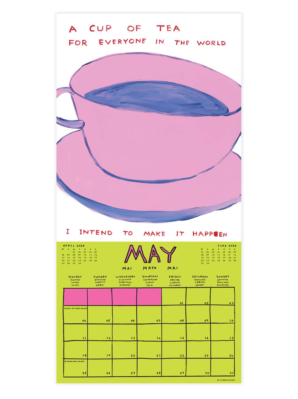 David Shrigley Official 2026 Wall Calendar