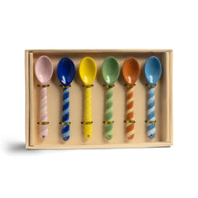 Load image into Gallery viewer, Ceramic Twist Spoons Set of 6
