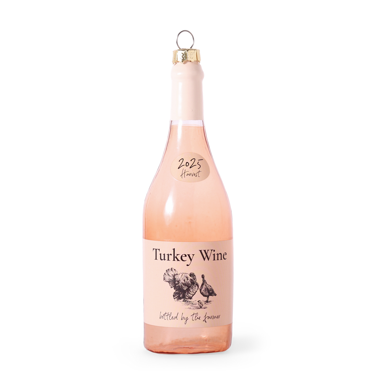 Turkey Wine Glass Decoration, 13cm