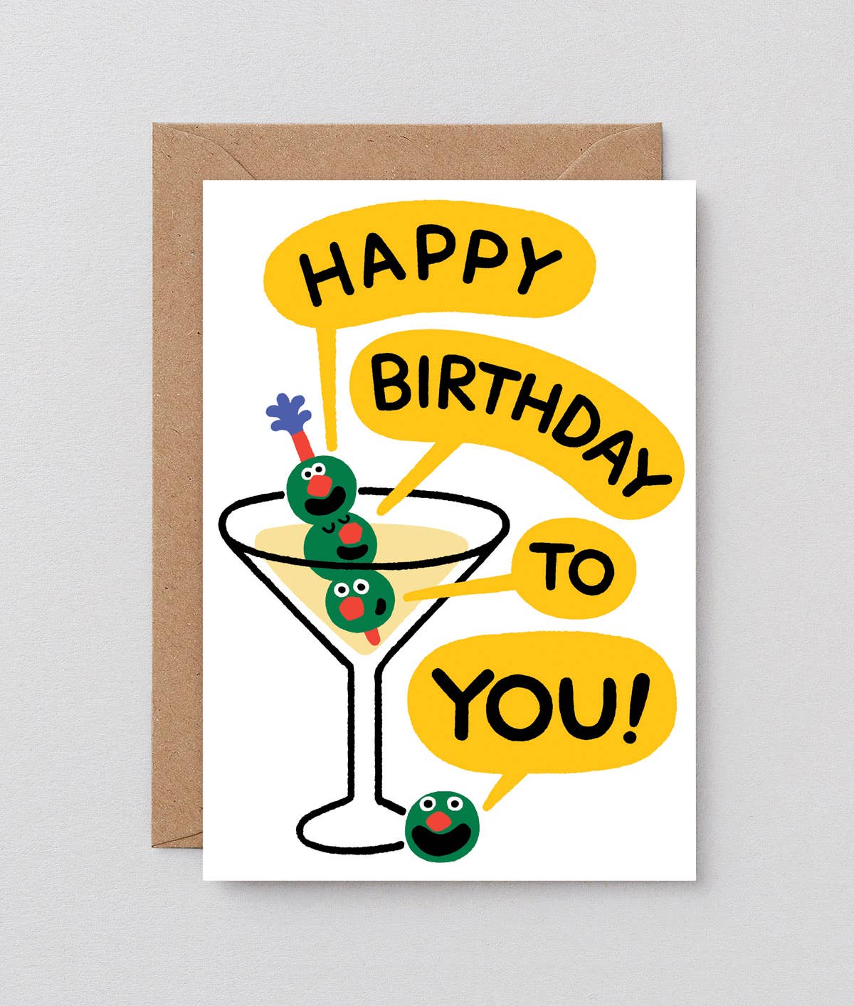 Happy Birthday Martini Greeting Card