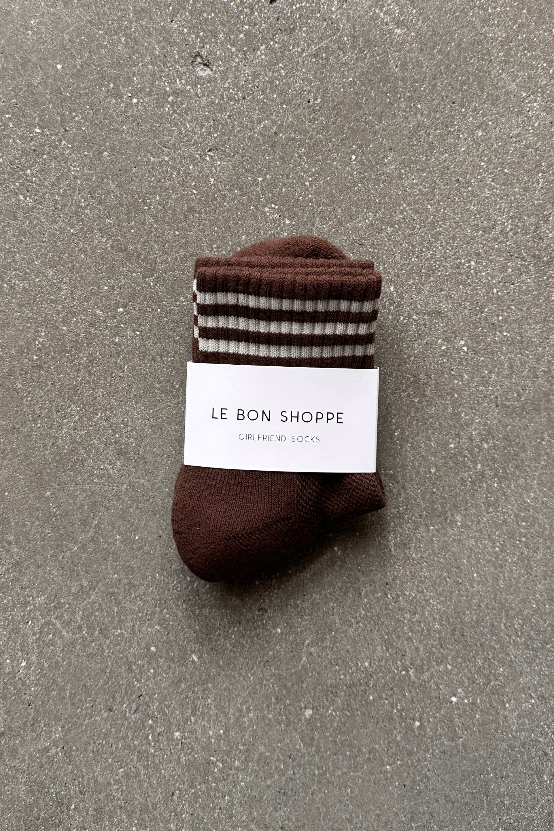 Le Bon Shoppe Girlfriend Socks: Mahogany