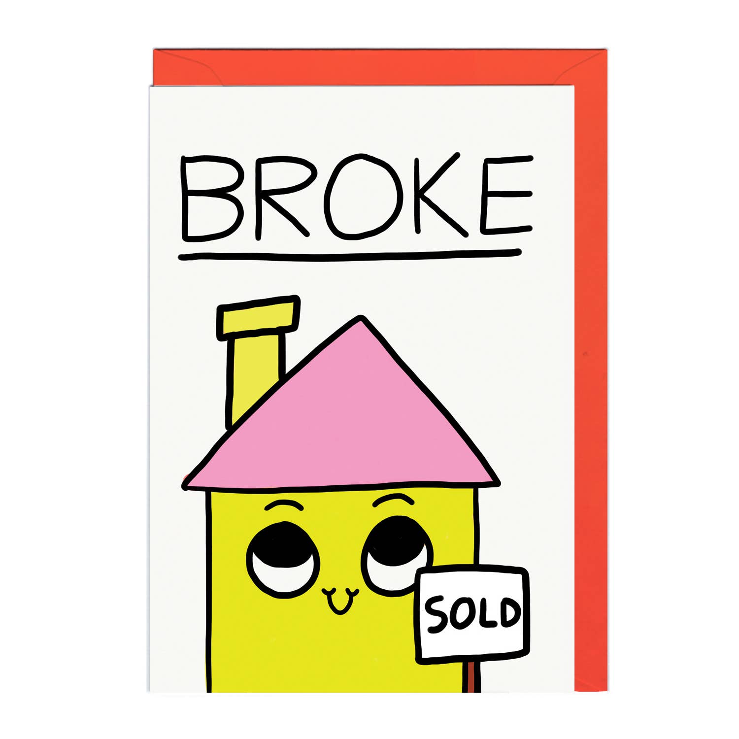 Broke House Lines greetings card by Jolly Awesome
