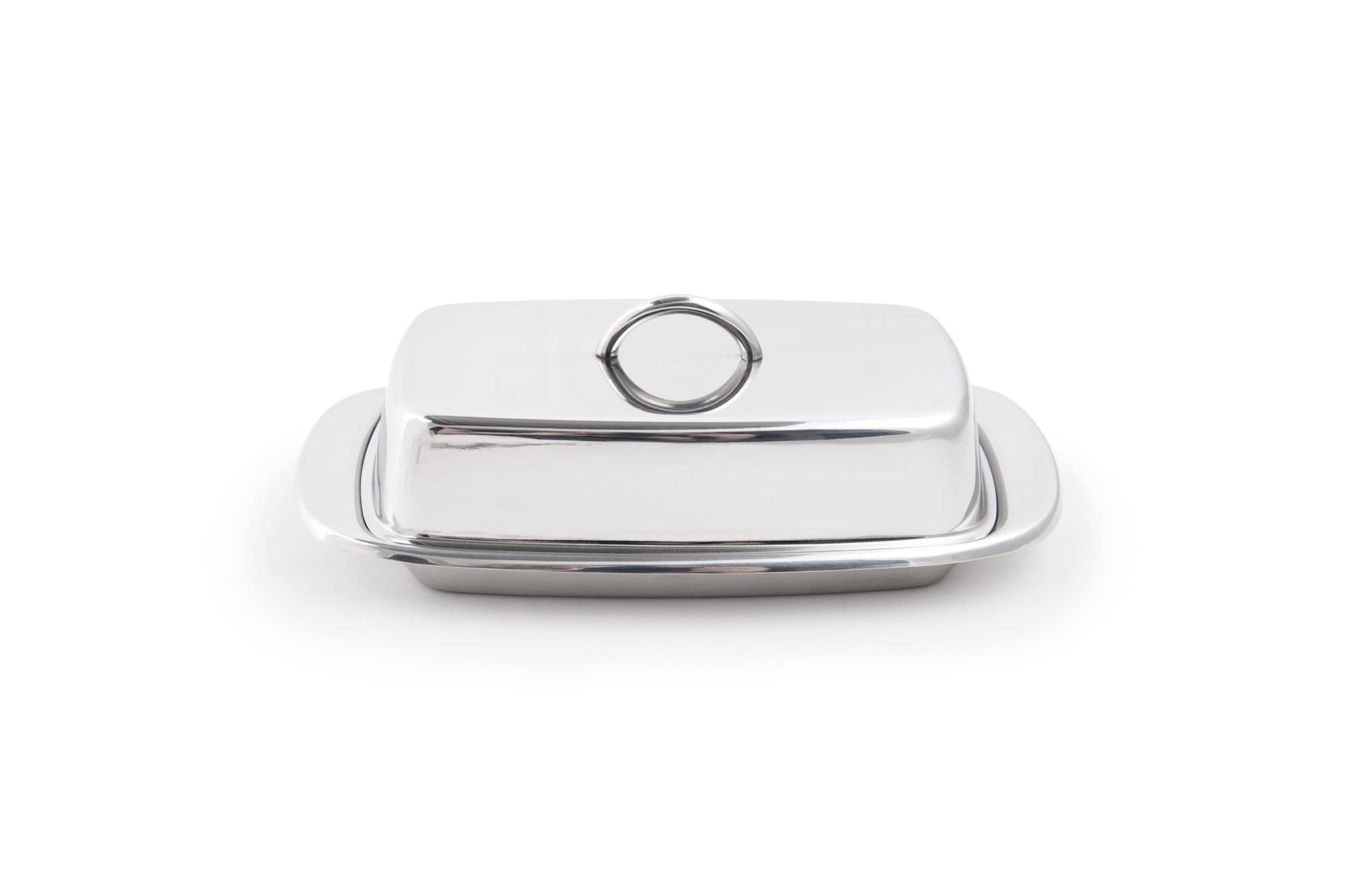 Fox Run stainless steel butter dish