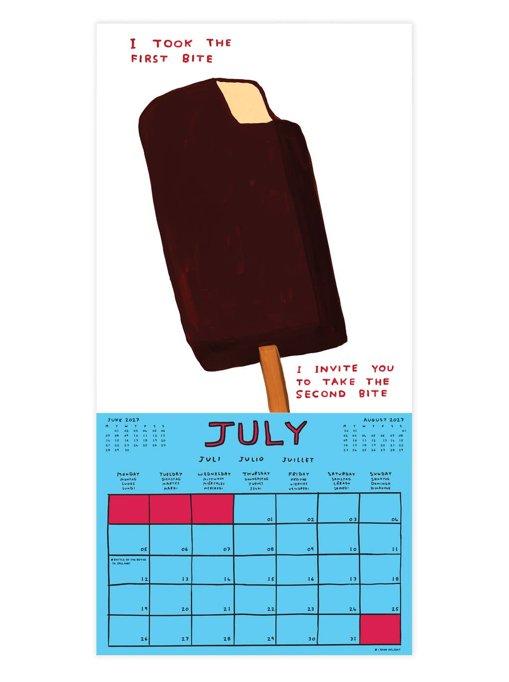 David Shrigley Official and Exclusive 2027 Wall Calendar