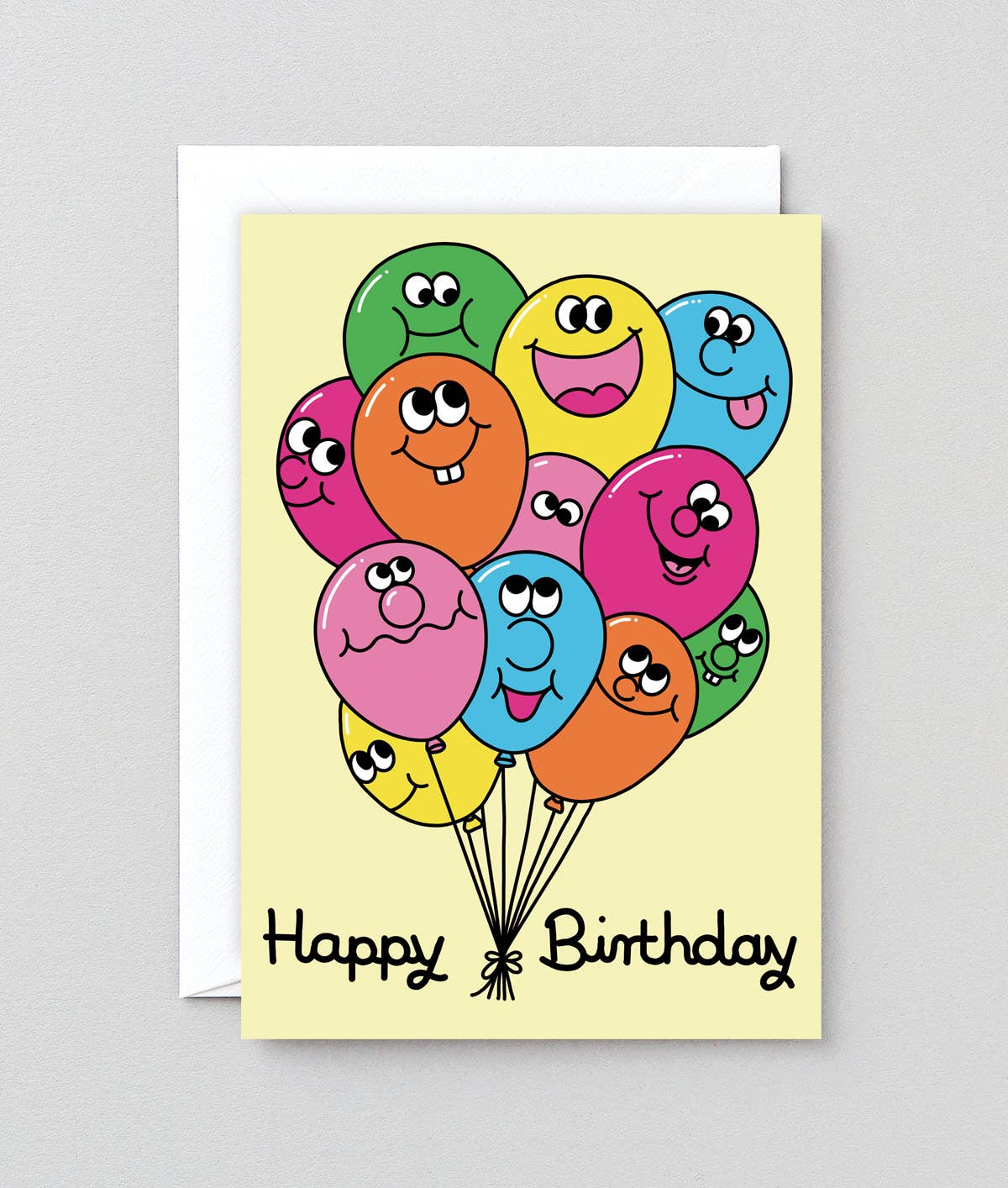 Happy Birthday Bunch Of Balloons Greetings Card