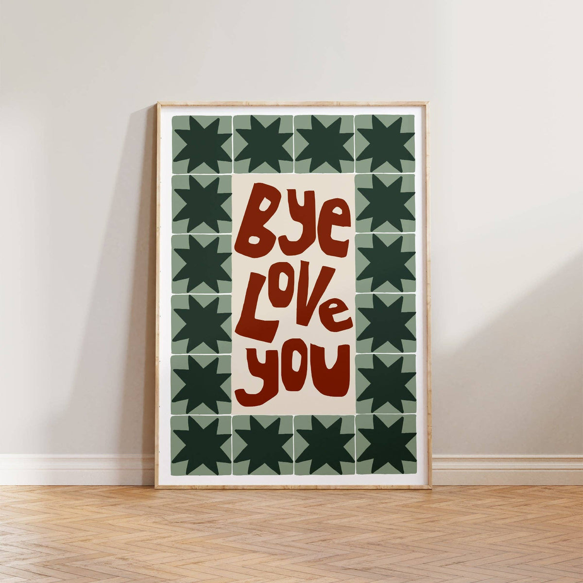 Bye, Love You Patchwork Print