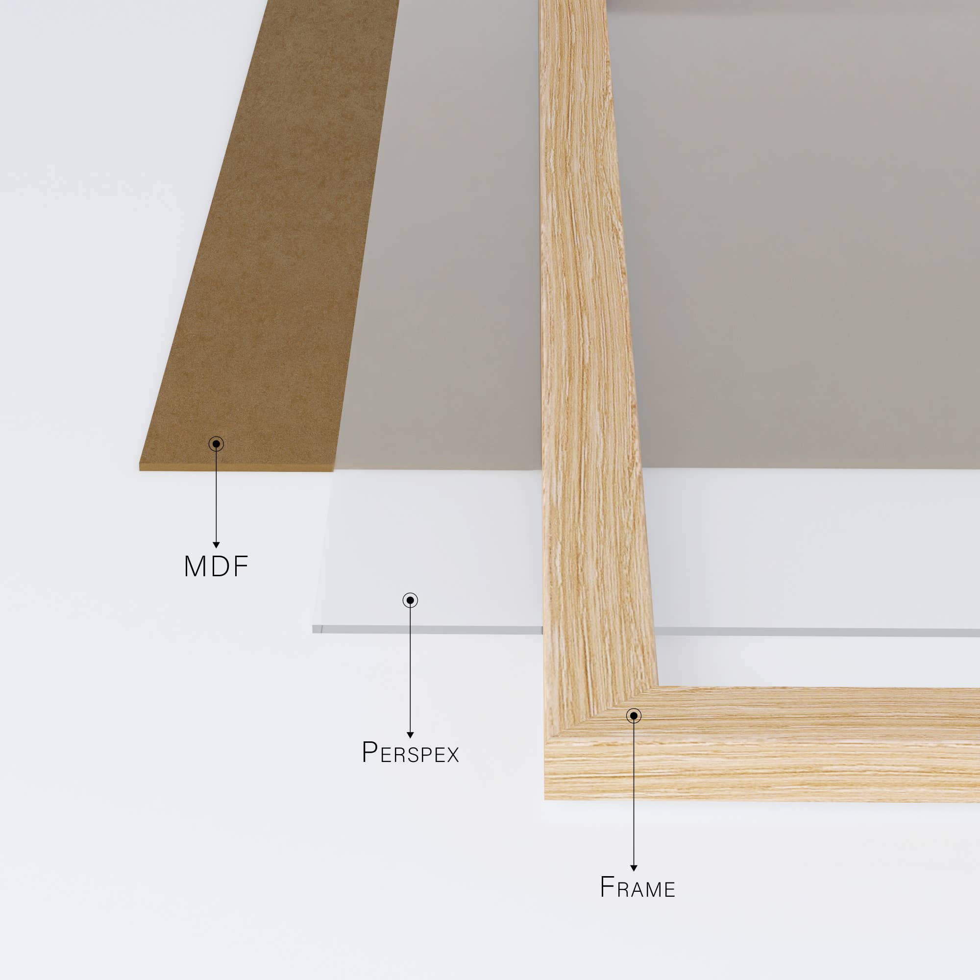 Oak A4 frame landscape — versatile natural wood effect frame for artwork