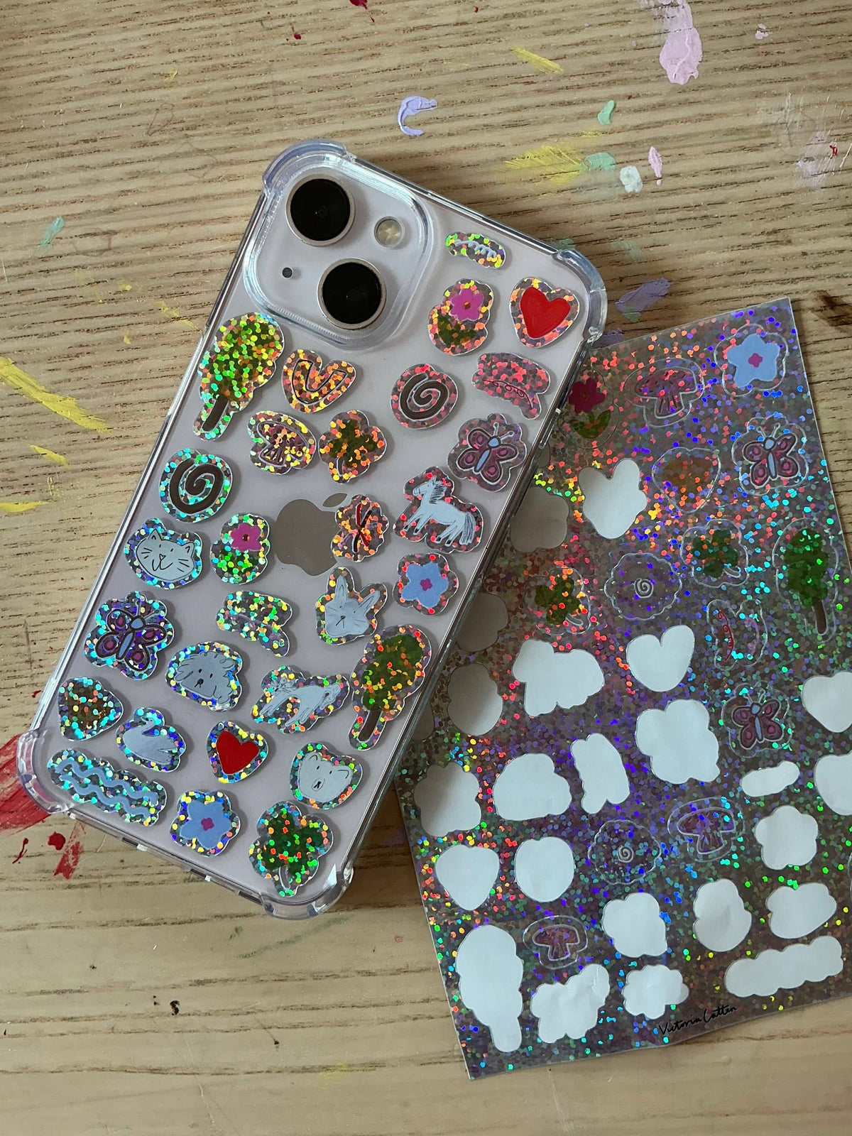 All the pals world glitter vinyl sticker sheet