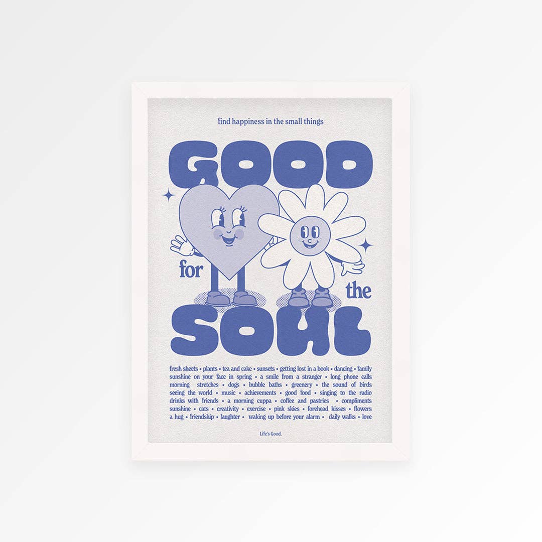 Good For The Soul Print: Green / Unframed / A4