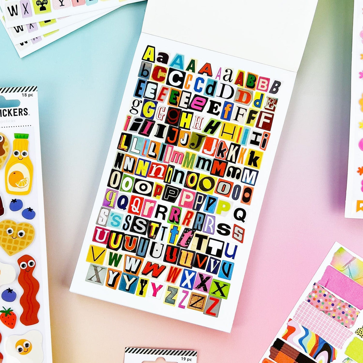 Mix & Match Junk Journal Sticker Book inside pages