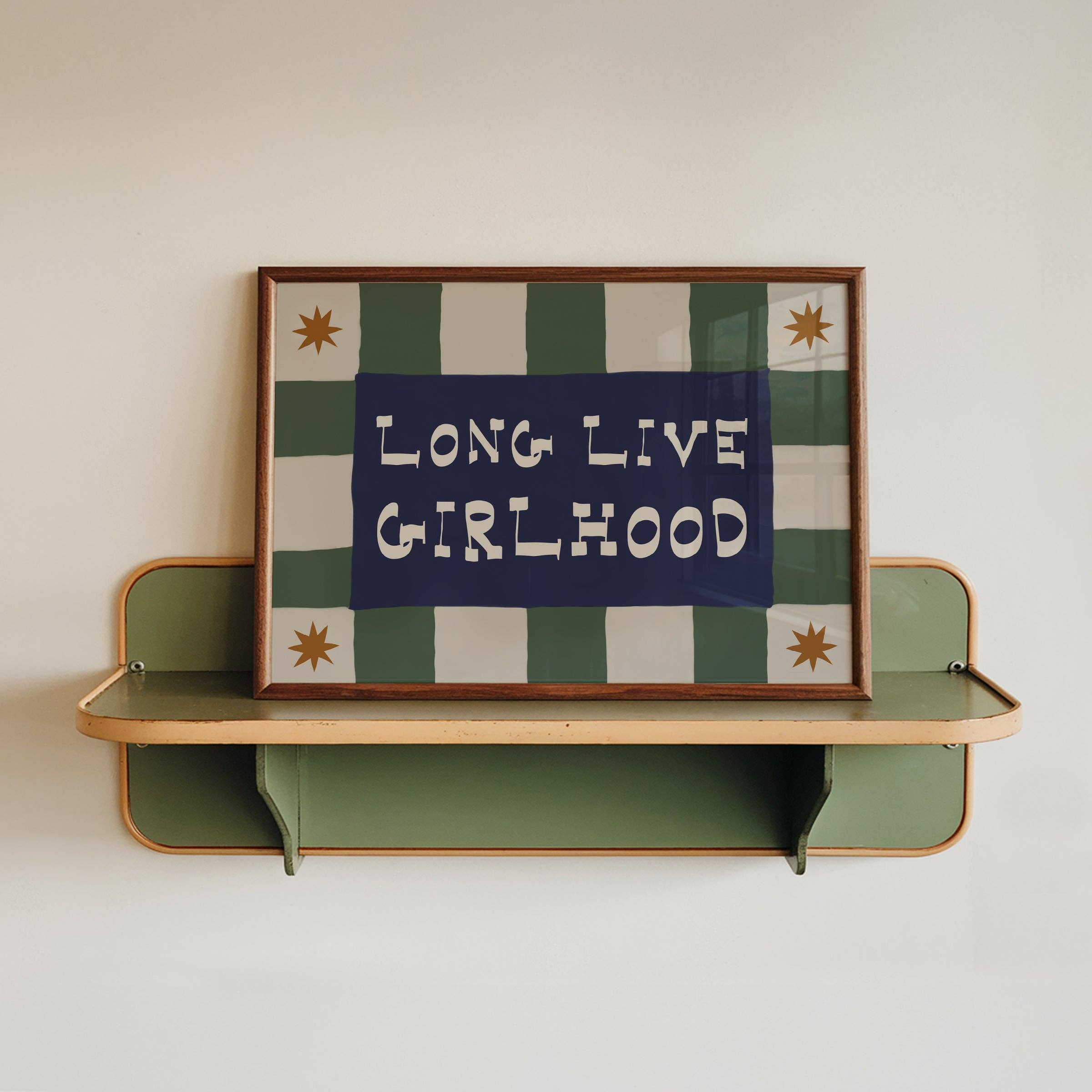 Long Live Girlhood Print: Pink & Red / Unframed / A3