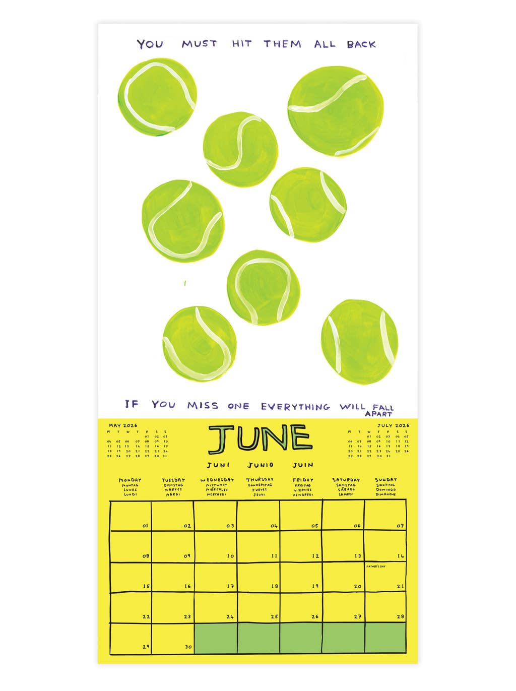 David Shrigley Official 2026 Wall Calendar