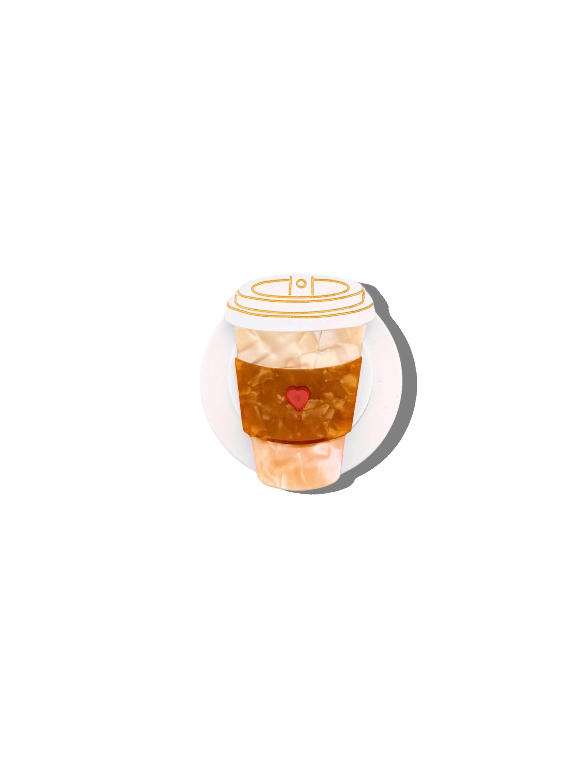 Hand-painted Phone Grip Charm | Coffee Cup | Eco-Friendly